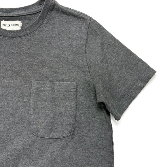 Taylor Stitch The Heavy Bag Crewneck T-Shirt Gray With Pocket Mens 36 XS Tee - Picture 2 of 8